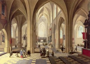 Interior Of A Gothic Cathedral