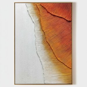 Ethereal Strata Of Ochre And Cream In A Meditative Flowing Landscape — David Moreau, Plaster & Texture Art