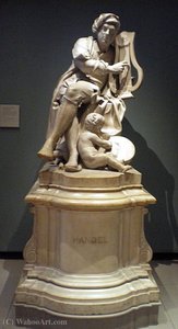 George Frideric Handel Signed and dated the plinth about Carved in London by Luis-Francois Roubiliac (1702 (1850) - (1762))