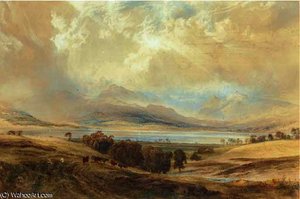 View Of Langdale Pikes And Bow Fell, Over Windermere, Westmoreland — Anthony Vandyke Copley Fielding