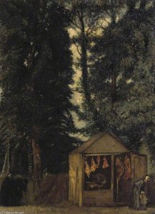 The Butcher's Shop Under The Trees — Sir William Rothenstein
