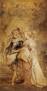 Die Heirat Von Heinrich Iv. Von Frankreich Und Marie De Medici — Peter Paul Rubens, Barock