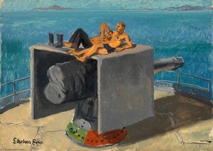 Sunbathing On The Four Inch Gun — Stephen Bone