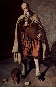 The Hurdy-gurdy Player With A Dog — Georges De La Tour, Tenebrism