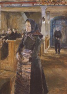 A Girl In Keuruu Old Church — Akseli Gallen-kallela