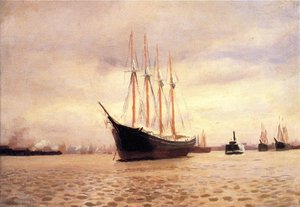 On The Delaware At Tacony — Thomas Pollock Anshutz
