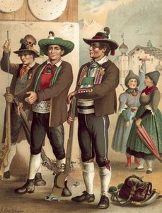 German Costume Tyrol Oetzthal — Albert Kretschmer