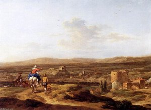 Italian Landscape With Mountain Plateau — Nicolaes Pietersz Berchem, Baroque Landscape