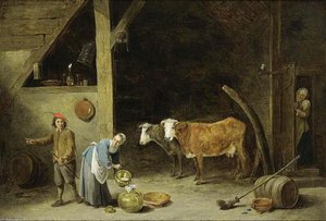 A Barn Interior — David Teniers The Younger