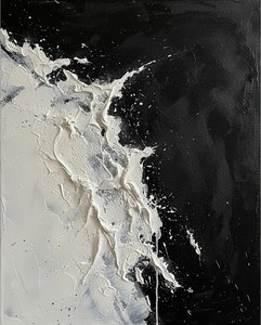 A Monumental Fracture Of Alabaster Light Within The Infinite Obsidian Void — David Moreau