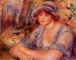 Andrée En Azul — Pierre-auguste Renoir, Impressionist Style