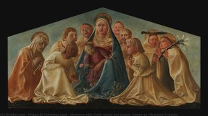 Madonna With Child, Saints And Angels, Known As (madonna Trivulzio) — Filippo Di Tommaso Lippi, Early Renaissance