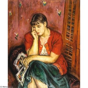 Woman In A Red Blouse