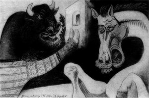 Minotaur And Horse — Pablo Picasso