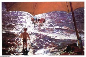 Mediodia En La Playa De Valencia — Joaquín Sorolla Y Bastida