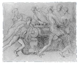 Sailors Maneuvering A Cannon — John Singleton Copley