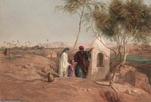 Figures By A Well Near Cairo — Frederick Goodall