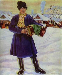 Pancake Tuesday In A Village (maslenitsa In A Village) — Boris Mikhailovich Kustodiev