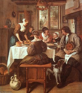 Grace Before Meat, Belvoir Castle, Leicestershire. — Jan Havickszoon Steen
