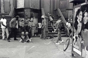Untitled Nyc (44th St. And 5th Ave.) (men On Street Steps.), From The Series Hats And Hat Nots — Jules Allen