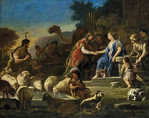 Jacob And Rachel At The Well — Luca Giordano