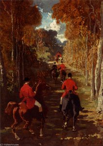 Le Depart Pour La Chasse — Alfred De Dreux