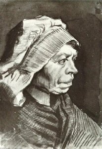 Portrait Of A Woman (head Of A Peasant Woman With Bonnet) — Vincent Willem Van Gogh, Expressionism