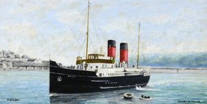'st Julien' (mailboat, Two Funnels) — Charles William Hartnett