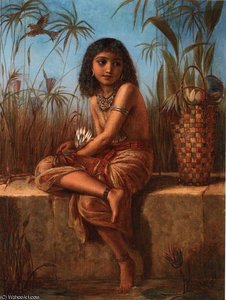 An Eygptian Flower Girl — Frederick Goodall, Orientalist