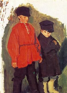 Village Boys — Boris Mikhailovich Kustodiev