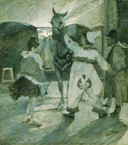 In The Wings At The Circus — Henri De Toulouse-lautrec, Post-impressionism