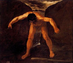 Hércules separa los montes Calpe y Abyla