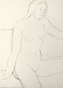 Nude Sitting — Hryhorii Havrylenko