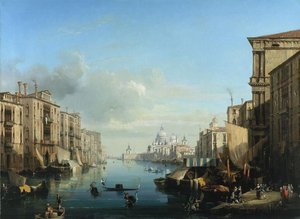 Le grand Canal, à Venise Venise, vue du Grand Canal et de la Salute