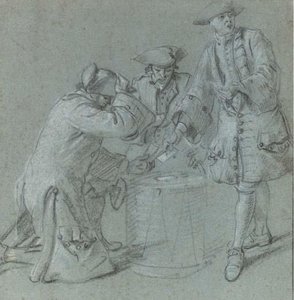 Three Soldiers Playing Cards — マルク・ナティエ