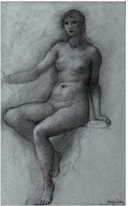 Study For One Of The Hesperides — Edward Coley Burne-jones