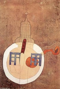 Tower With Still-life On A Plate — Lajos Vajda