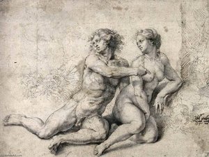 Adam Accuses Eve Before God — Jan Gossart