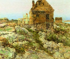 La Cabaña Noruega — Frederick Childe Hassam, Paisaje Impresionista