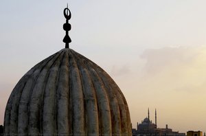 The dome of Aslam al Silahdar with the Mosque of Muhammad Ali in the background