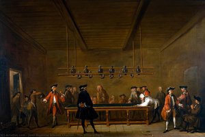 The Billiard Party — Jean-baptiste-siméon Chardin, Rococo