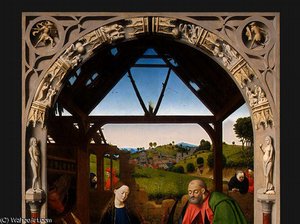 The Nativity,detalj 2, Ng Washington — Petrus Christus, Northern Renaissance