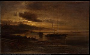 Night Scene On The Volga — Максим Никифорович Воробьёв