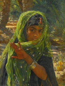 Fillette se voilant