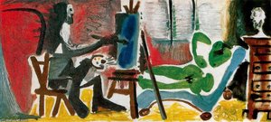 Der Maler Und Sein Modell — Pablo Picasso, Analytical Cubism