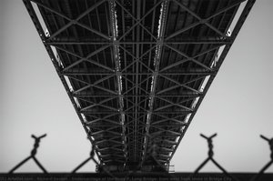 Undercarriage Of The Huey P. Long Bridge; From West Bank Levee In Bridge City — Richard Sexton
