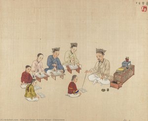 Classroom — Kim Jun-geun, Known Kisan, Genre Painting