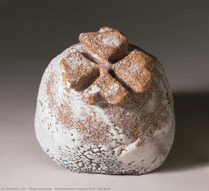 Hanakanmuri Shaped Foot, Tea Bowl — Miwa Kyusetsu