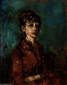 Portrait Of A Seated Lady — Adolphe Joseph Thomas Monticelli