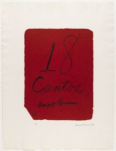 Title Page From 18 Cantos — Barnett Newman